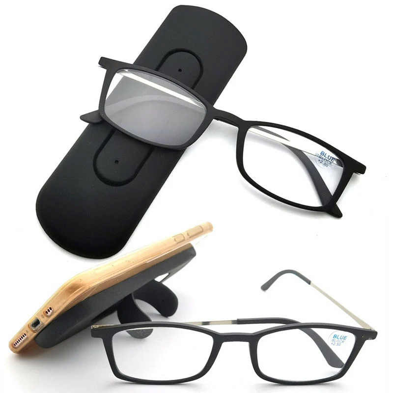 

2023 Ultralight Cell Phone Portable Holder 2022 New Design Anti Blue Light Convenient Presbyopic Eyewear Reading Glasses