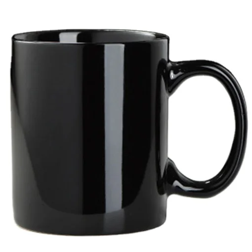 

350ml Ceramic Milk Cup Mug Wholesale Black Custom Color Glaze Mugs, Can be customized