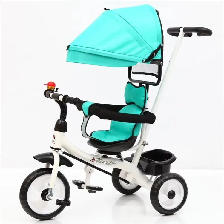 360 Raoted Seat Baby Steel Tricycle Green / Factory Have Three Wheel
