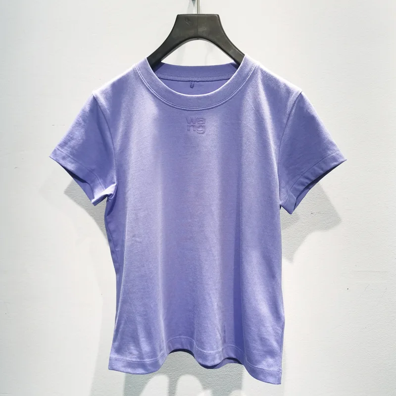 

summer new letter printing versatile slim fit short sleeve T-shirt cotton top