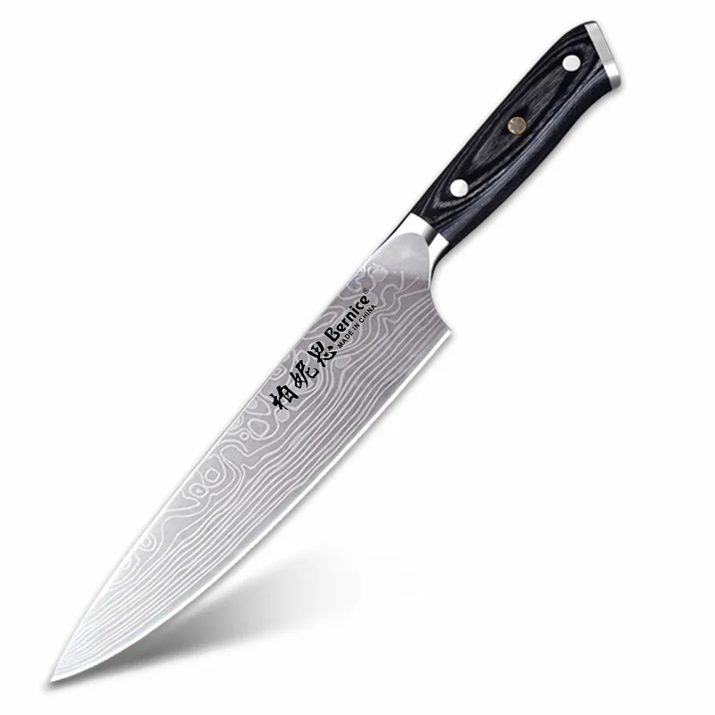 
8 inch german stainless steel professional japanese gift box handmade kitchen chef knife 