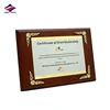 Longzhiyu 13 years china supplier professional customised wooden certificate plaques custom award desk souvenir plaques