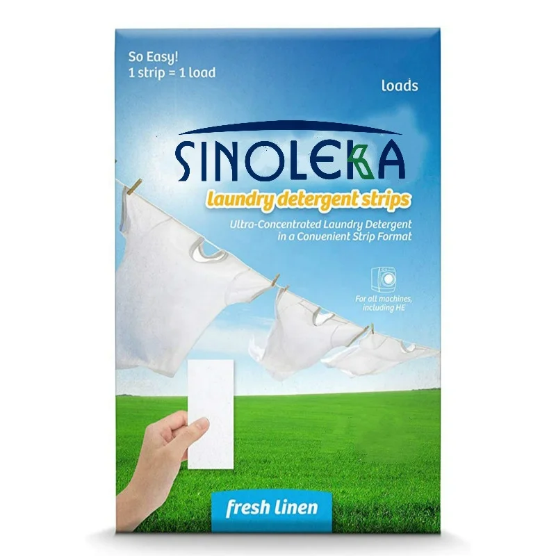 

OEM private label eco-friendly Laundry detergent strips sheets with envelop bag