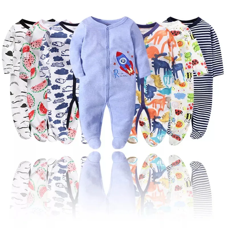 

Baby Clothes Wholesale China Unisex Baby Bodysuit Footed Girl Boys Clothing Romper, Mixed colors