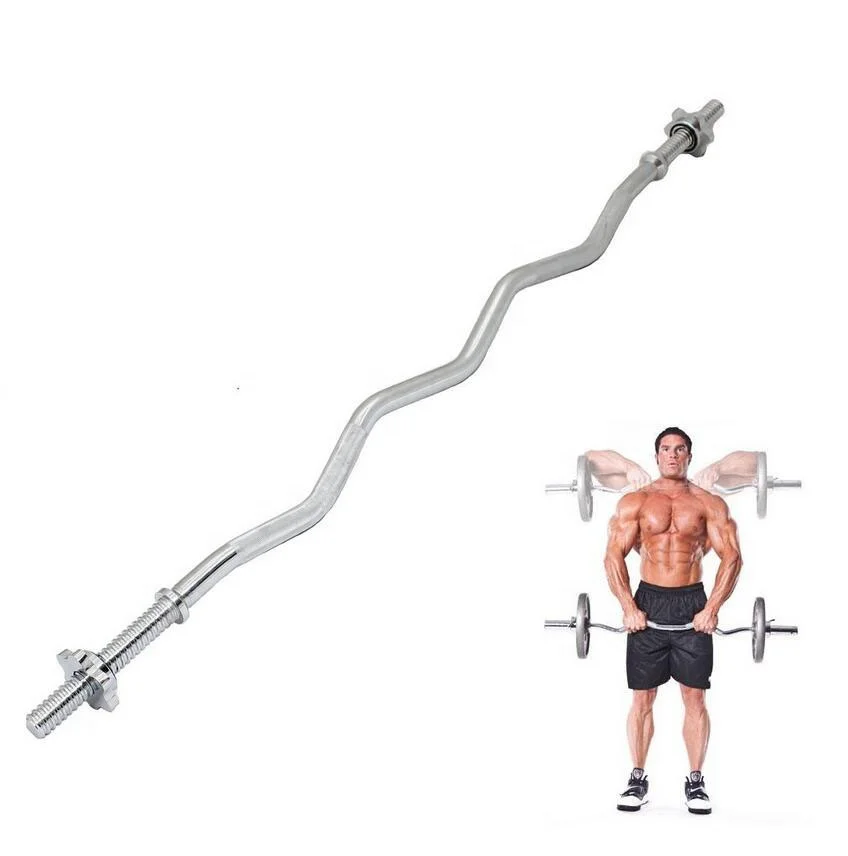 

Cast Iron Curl And Straight Barbell Dumbbell Weight Lifting Bar Set for Home Strength Training Fitness Exercise Equipment