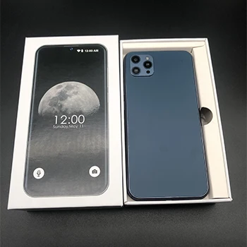 

E0402l Popular i12Pro max 6.5 inch Global 5G Dual Sim Card Face Finger Unlock Android 10.0 Blue Color 512gb Smart phone