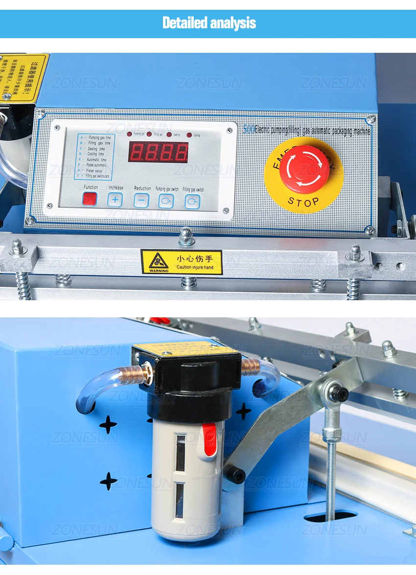 Zonesun Zx500 Automatic Storage Bag Vacuum Clothing Sealing Machine