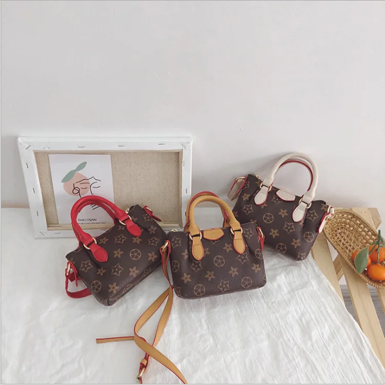 

The new 2021 fashion classic print kids purse mini handbags
