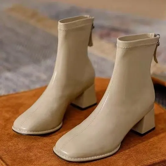 

Fashion Western Styles Shoes Ladies Leather Boots Women Boots 2021 Winter Boots for Women, Black