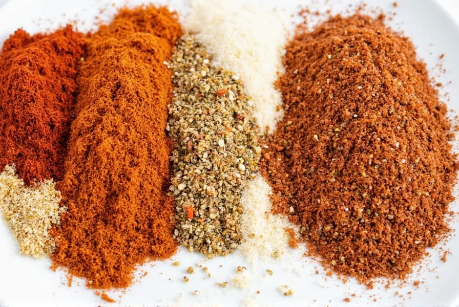 Homemade spice blend in glass jars