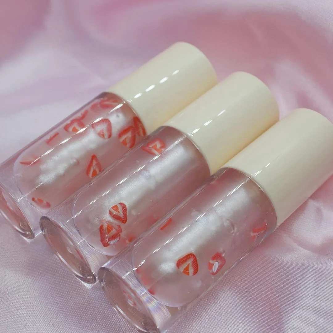 

Private Label Flower Custom Wholesale Natural Clear Magic Moisturizing Cute Base Glossy Vegan Cosmetics Roll On Lip Gloss