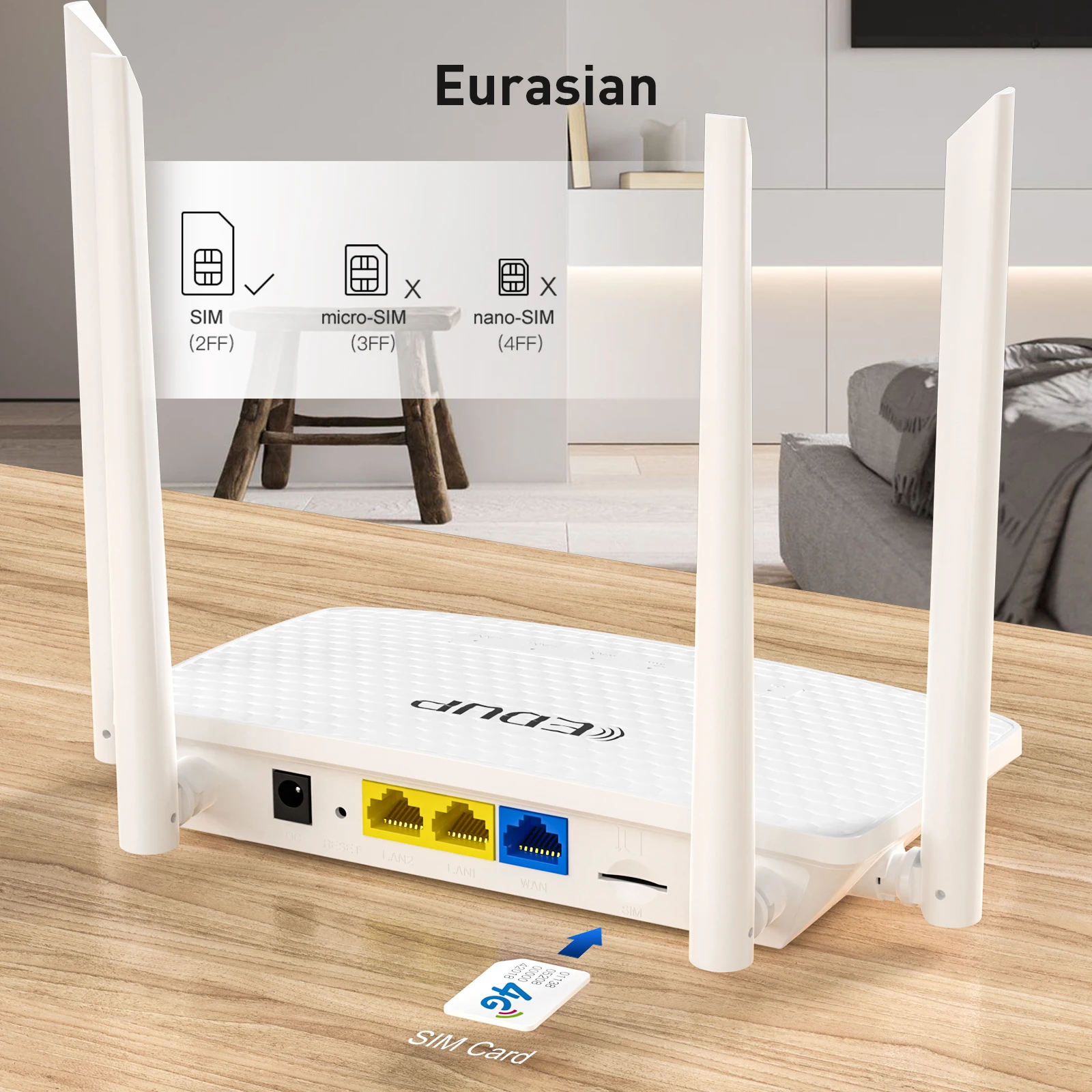 

EDUP New Arrival Europe Version 300Mbps 4G LTE Smart Router 3g 4G Router With SIM Card Slot