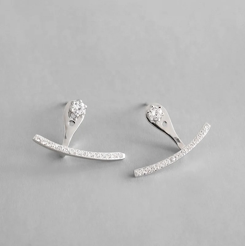 

Danyang S925 Sterling Silver Earrings Platinum Zircon Earrings for Women Jewelry