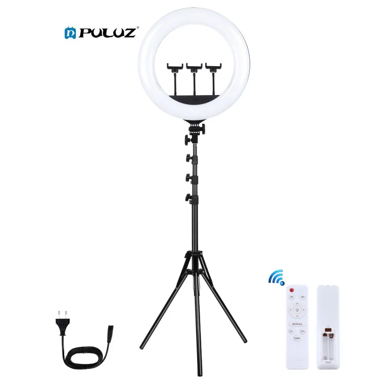 

18 inch 46 cm Ring Light with Phone Holder Tripod Stand Selfie Colorful Photography Lighting for Video Lives Youtube Ring Lamp