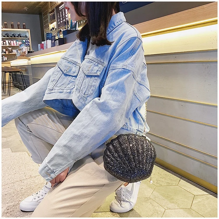 

Chain Shine Shell Bag Women's Mini Bag Messenger bag
