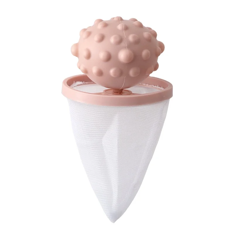 

Factory latest OEM (Thorn ball) washing machine float filter mesh bag hair filter hair remover cleaning decontamination laundry, Pink,white,blue