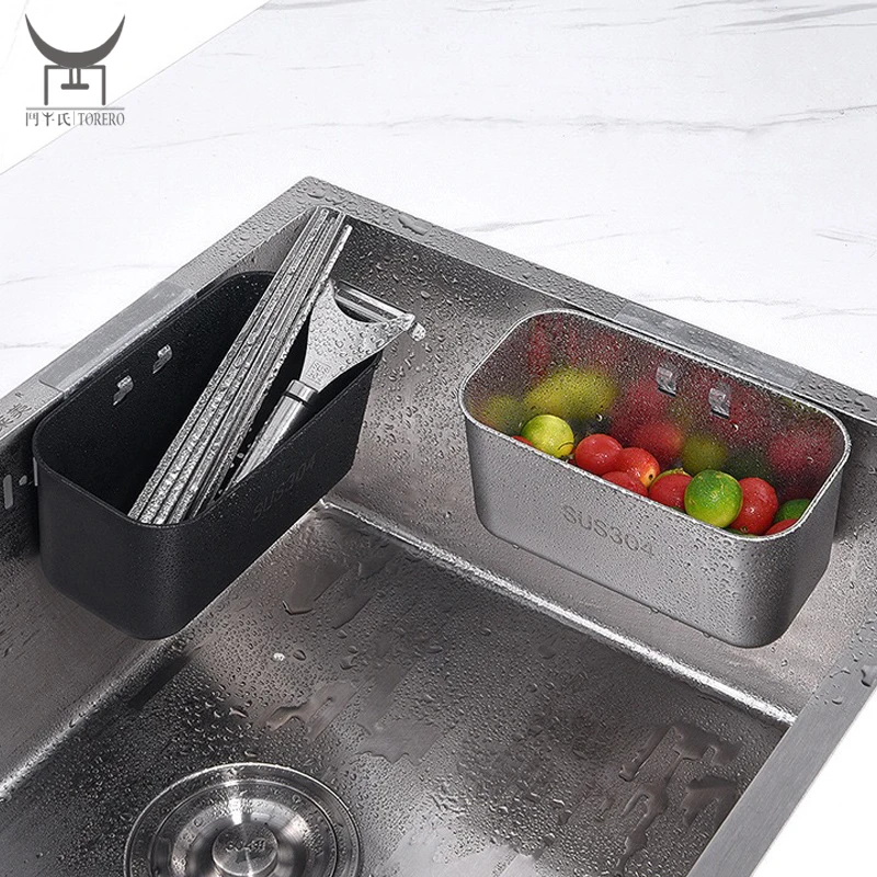 

Hanging Storage Holder for Kitchen Bathroom Support Corner Rectangle Drain Shelf Storage Rack Over the Sink