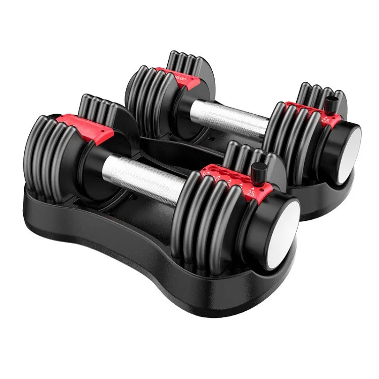 

Gym Equipment Workout 12.5Lbs adjustable Dumbbell Cast Iron Adjustable Weighted Dumbbell, Red,blue,black,yellow