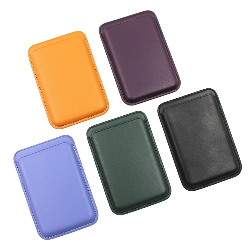 

Custom Logo Strong Magnetic Rfid Blocking Slim Pu Leather Mag Safe Wallet Phone Card Holder For Magsafe Wallet For Iphone 13, Multiple colors
