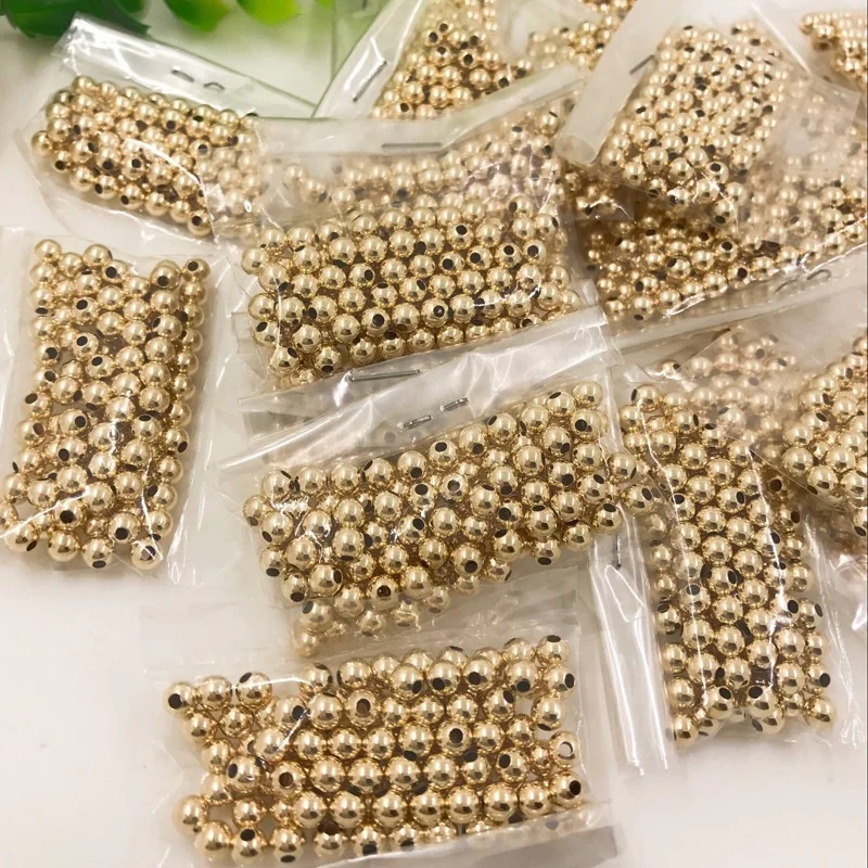 

2021 High Quality Round Spacer Beads Wholesale For Jewelry Making 14K Gold Filled Beads