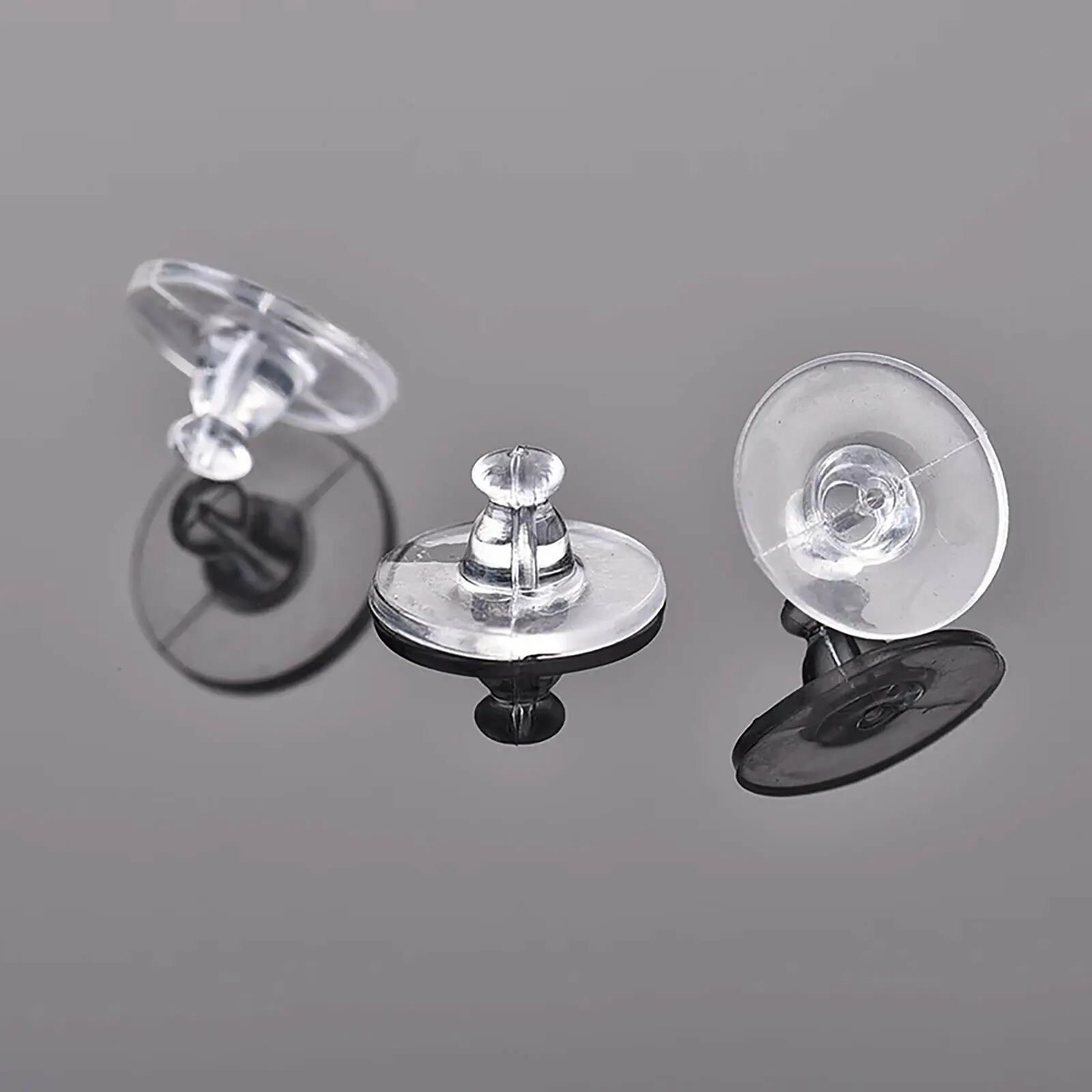 

Large Plastic Rubber Disc Earring Backs To Secure Heavy Stud Post Style Earrings