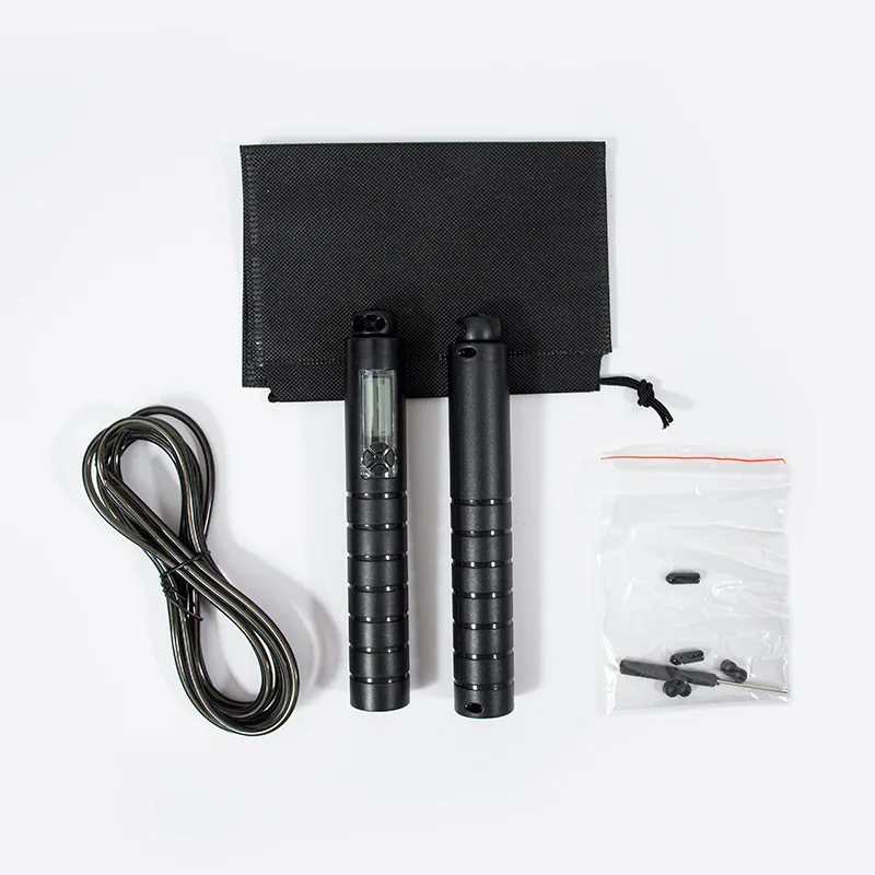 

Wholesale Exercise Workout Adjustable Jumping Rope Custom Fitness Bodybuilding Weight Skip Jump Rope, Black