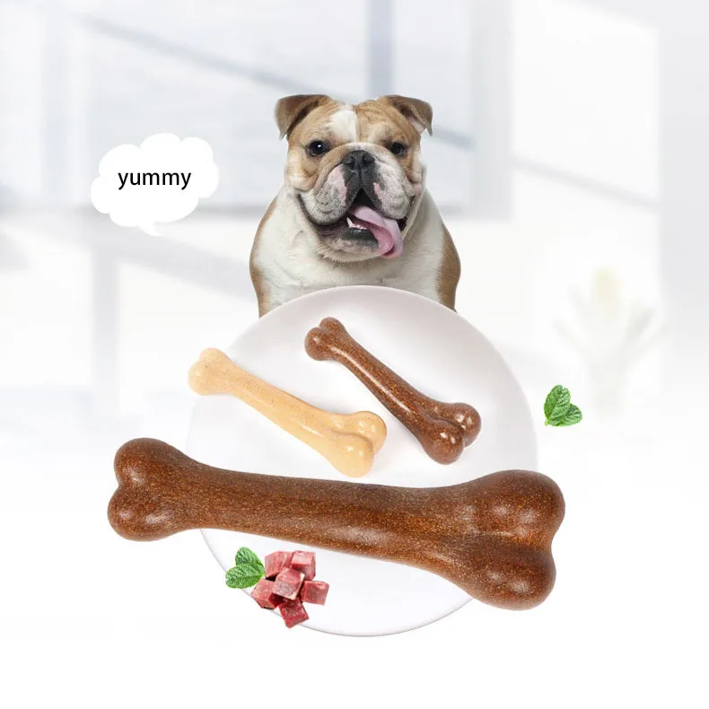

Pet Molar Bone Chew Toys Beef Flavor Teeth Clean Stick, Wear Resistance and Bite Resistance Interactive Training for Pet Dog, As picture