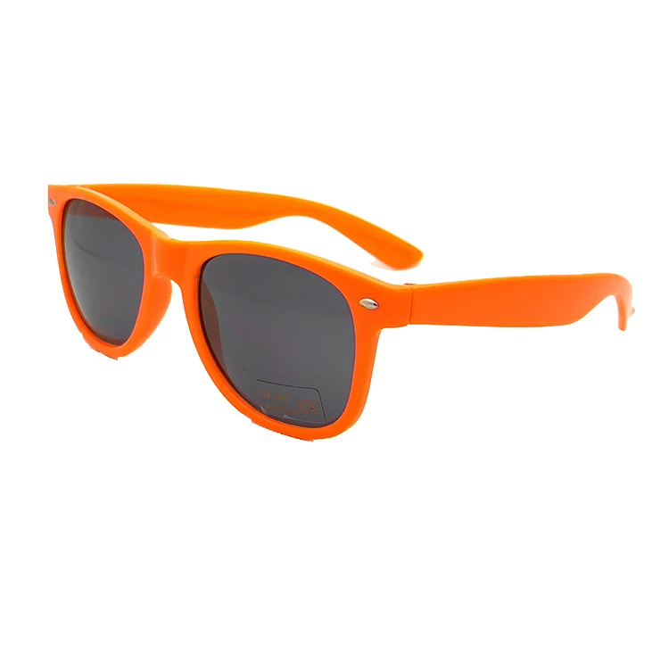 

Promotion Plastic Sunglasses UV 400 Orange Color Plastic Resin Sunglasses for Business Souvenir