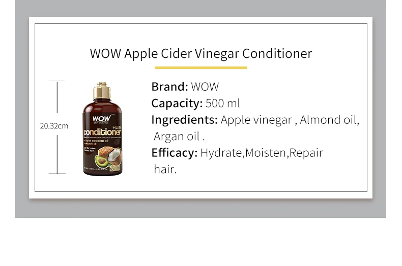Best Custom Label Hair Care Product Wow Apple Cider Vinegar Shampoo And Conditioner Private