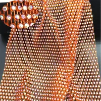 

S121 High quality diamante AB stones stretch crystal mesh rhinestone fabric mesh yard for cloth dress