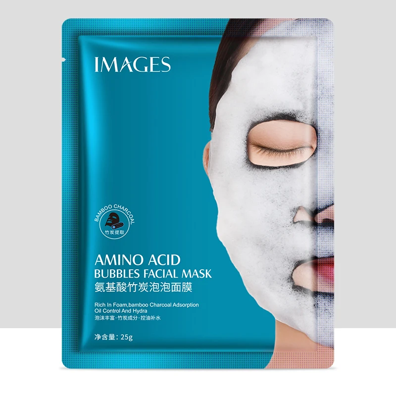 

Hot Product Bubble Black Mask Bamboo Charcoal Amino Acid Breathing Foam Black Mask Deep Cleansing Moisturizing Facial Mask