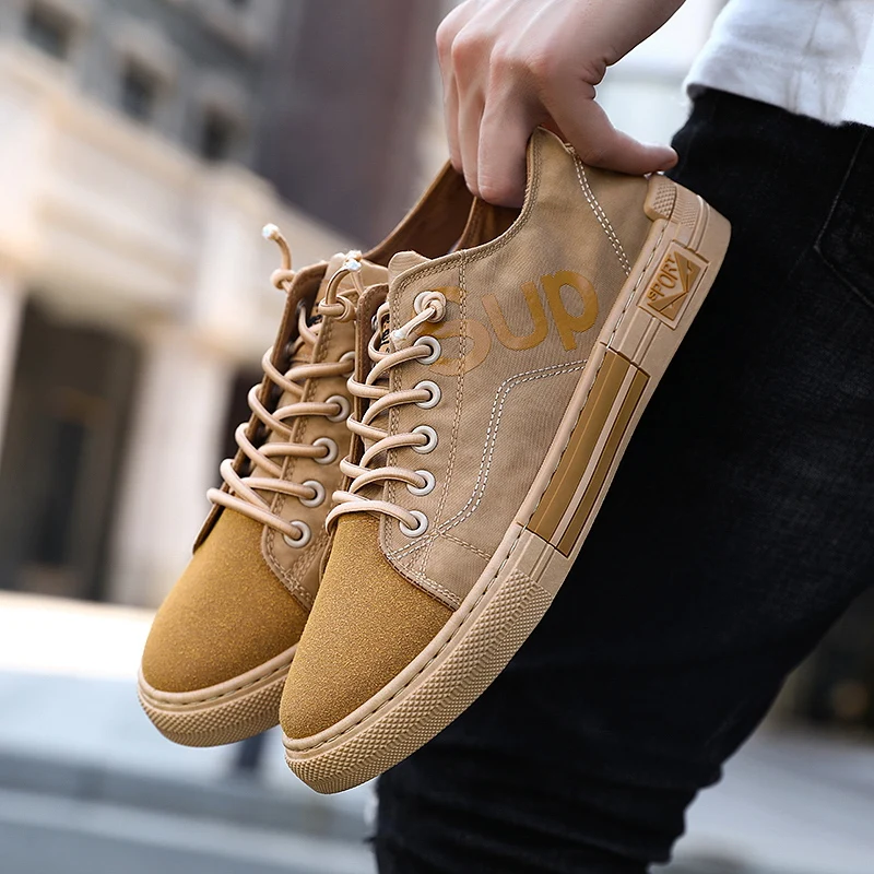 

Canvas Fabric Man sneakers shoes Slip Resistance Autumn Luxury Men's Casual Shoes Flats Male Shoes