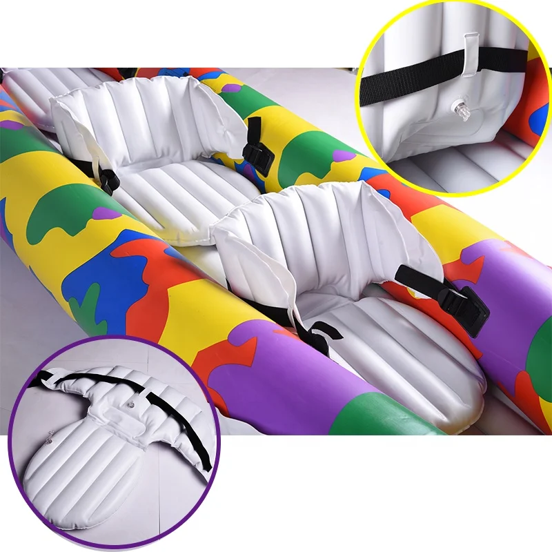 
Double inflatable toy canoe, 3 Person Inflatable fishing kayak 