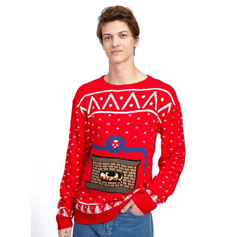

High Quality Men's Pullover Custom Long Sleeve Men Knit Sweater Christmas Jumpers