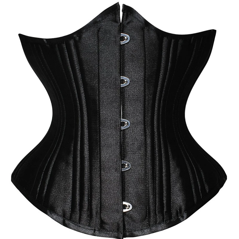 

Gothic Corset Underbust Bustier Top 26 Steel Bones Hourglass Corset Plus Size Corselet Steampunk Slimming Waist Belt Body Shaper