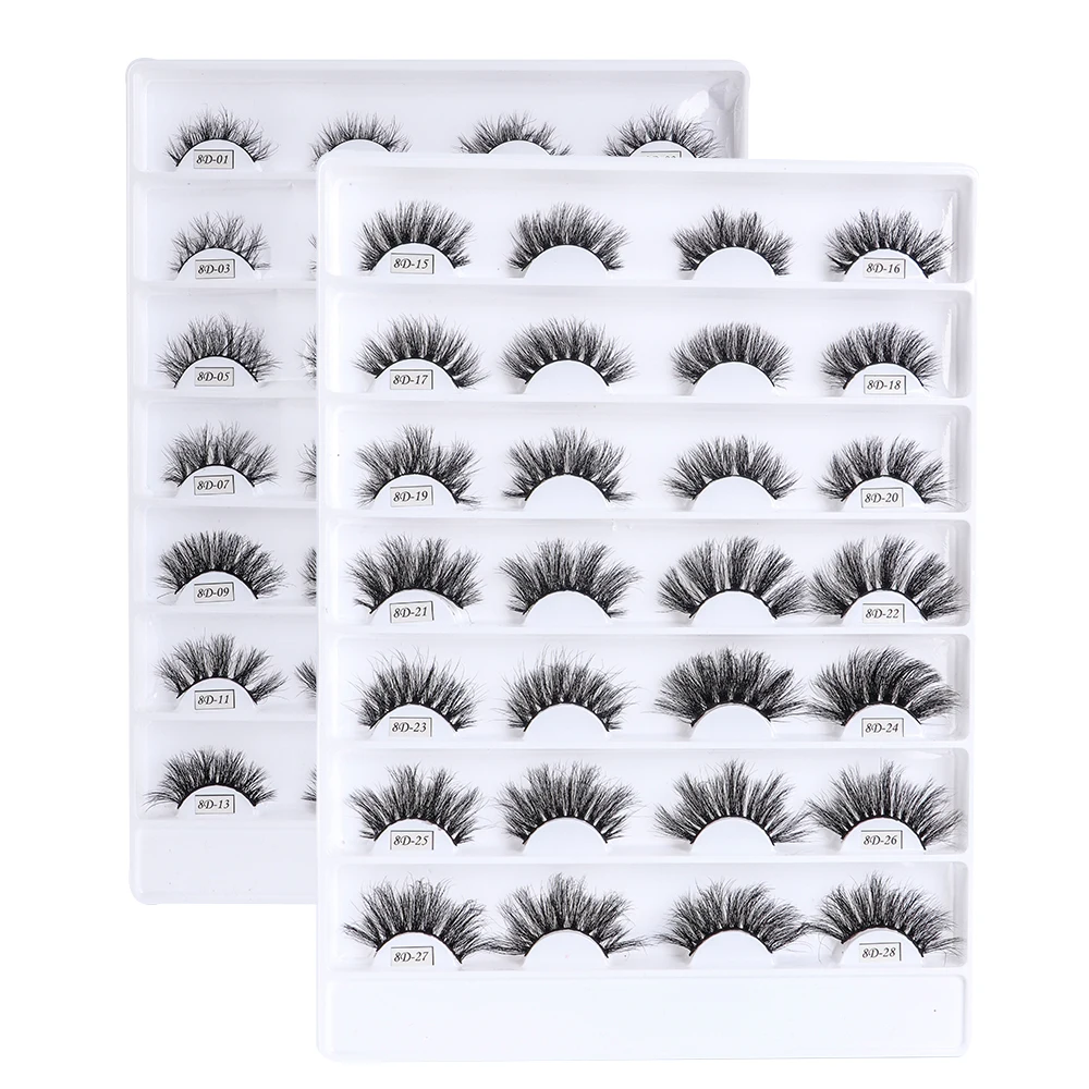 

2021 mink lashes wholesale vendor custom lash box packaging 5d 6d 8d 3d magnetic eyelashes with eyeliner, Natural black