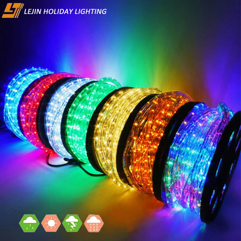 Waterproof outdoor garland Using 8mm led rope light230V/110V/25V Holiday Lighting