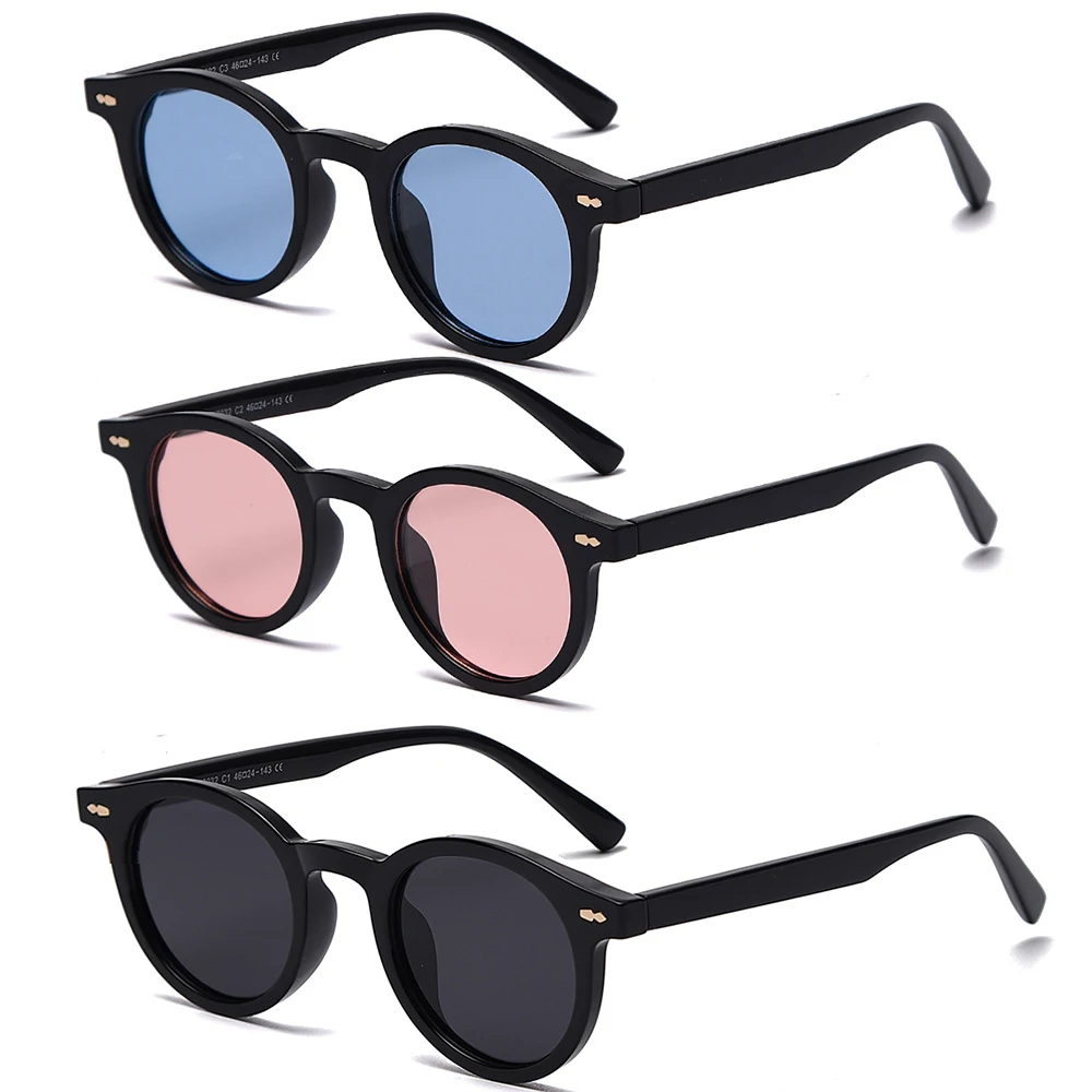 

2023 TR90 Retro Luxury Small Round Woman Man Custom Logo Branded Colorful Polarized TAC Lens