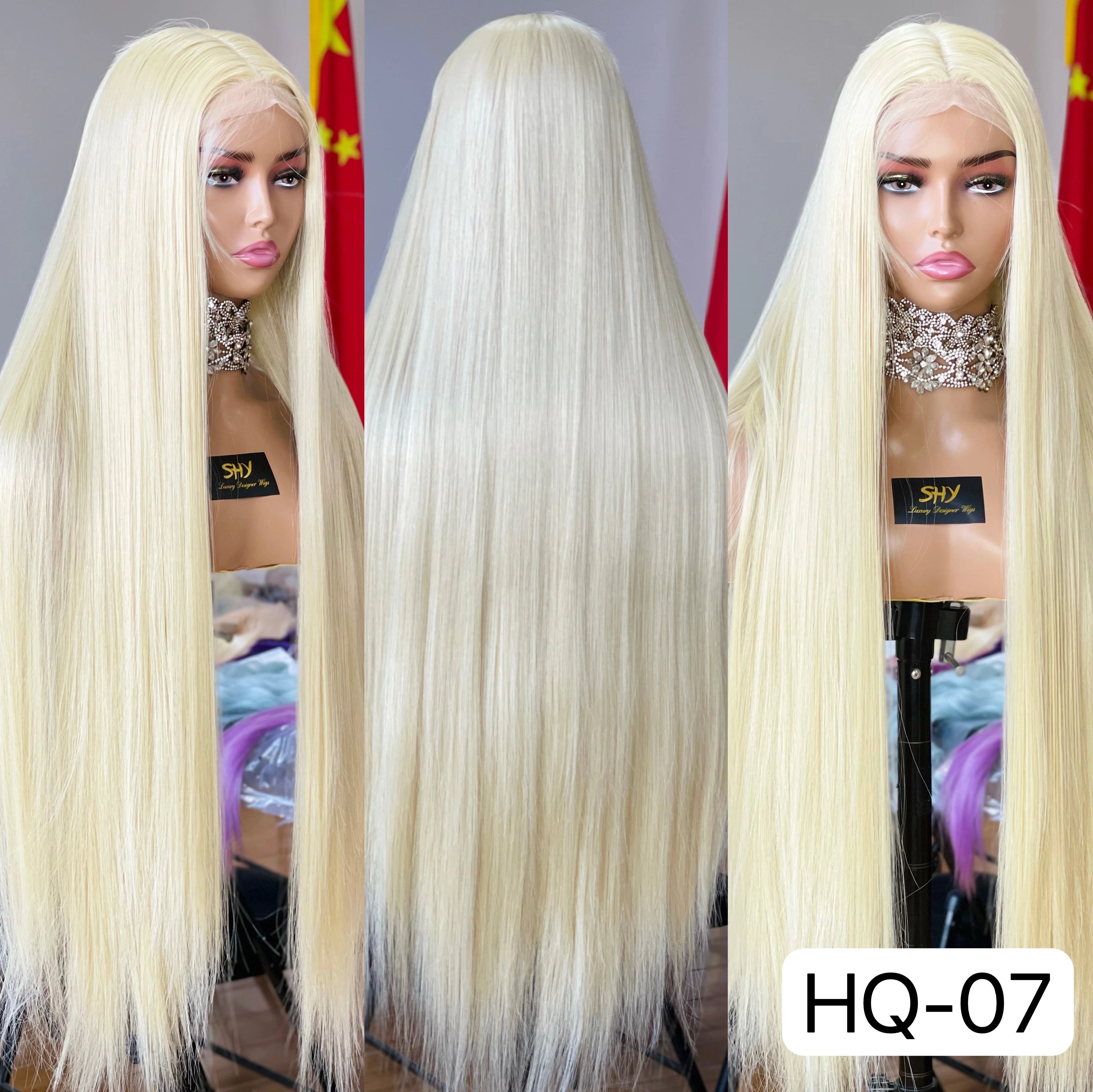 

Shy Wholesale 613 Long Straight Lace Wigs 13x4x1 Synthetic Futura Lace Part Wigs for Black Women Futura Synthetic Blonde Wig