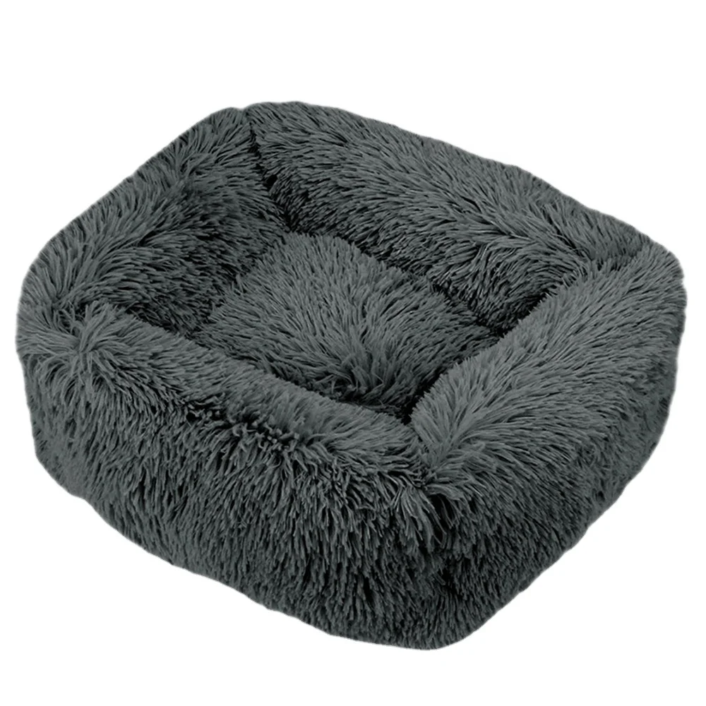 

Square Dog Bed Long Plush Pet Mat Cushion Soft Cat Bed Round For Small Cats Nest Winter Warm pet bed other pet products