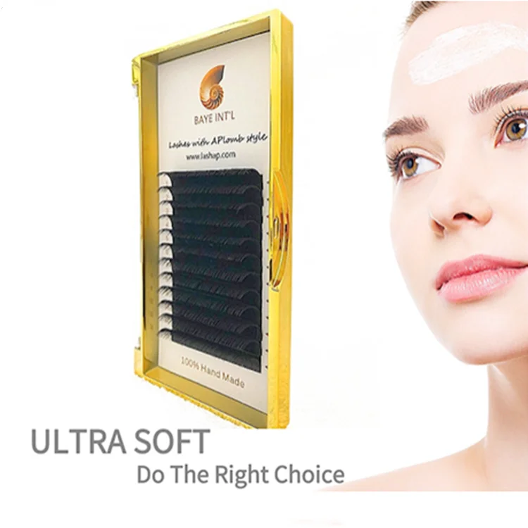

2020 custom packaging and logo false individual eyelashes extension volume lashes extension natural long graft lashes, Natural black