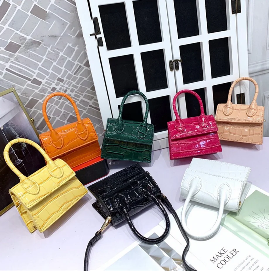 

2020 new alligator fashion mini fall purse handbag for girls women shoulder small luxury designer handbag, 7 colors