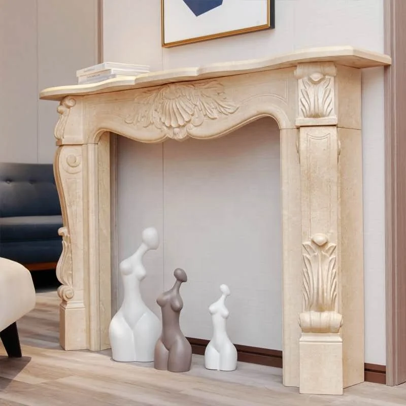 
Factory direct white marble electric fireplace 