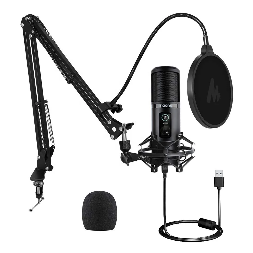 

MAONO Professional Studio Microphone BM 800 Usb Condenser Mic with Touch Mute Button