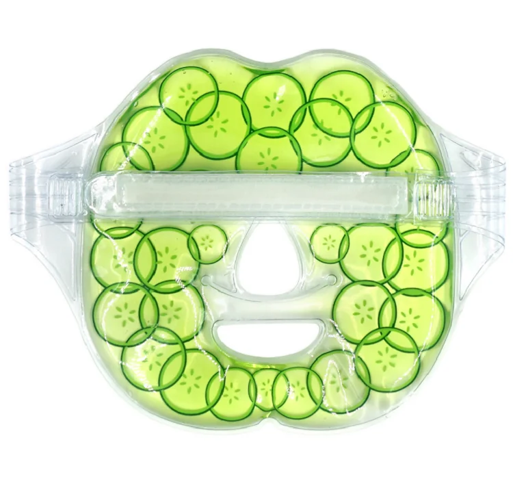 

Cucumber design clear gel face mask,hot selling cold facial mask, Blue,pink or customized