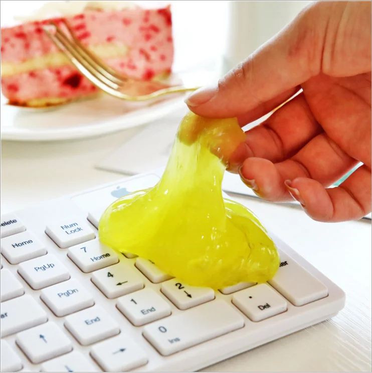 

Slime Non-sticky Hand Car Keyboard Cleaner Glue Gel Interior Panel Air Condition Dust Cleaning Tool Laptop Sponge Mud Remover