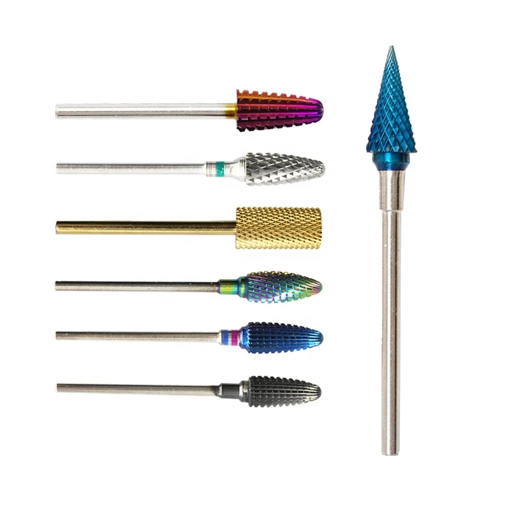

Burr Electric Nail Drill Bits Ceramic Tungsten Carbide Grinding Head Nail Art Tools
