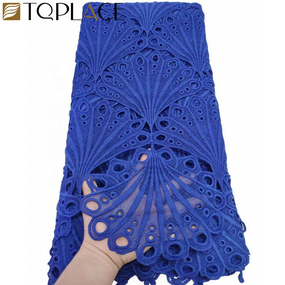 

Blue Color Embroidery Cord Lace Fabric African Guipure Lace Nigerian Lace Fabric 2019 For Women Dress, Purple,aqua,green,beige,white,yellow,red,blue,green,pink,peach