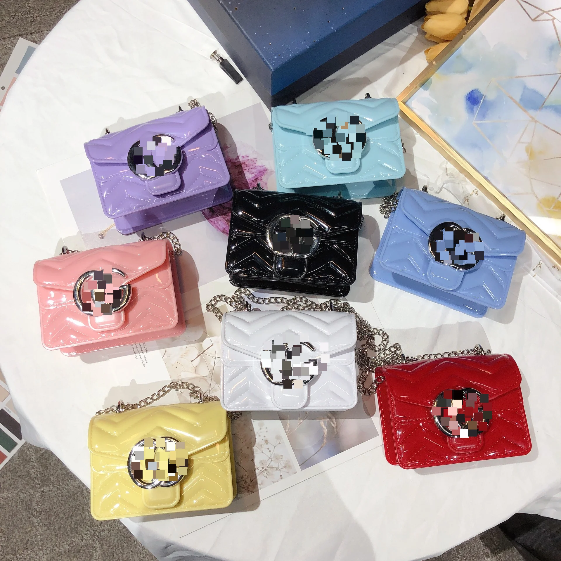 

2021 Fashion Pu Leather Women Round Mini Bag Women Round Crossbody Bag For Girls Lady Female Pink