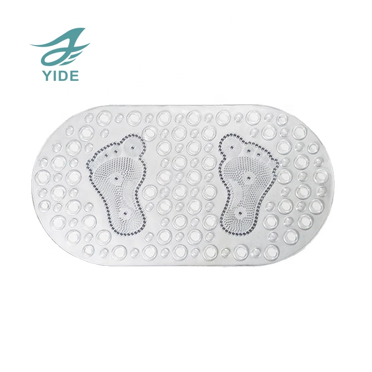 

High Quality YIDE Non-slip Bathtub Mat with Suction Cups for Tub,Shower,Natural PVC,Mildew Resistant